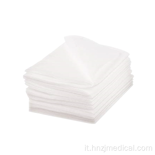 Tampone di garza assorbente medico in tessuto di cotone bianco